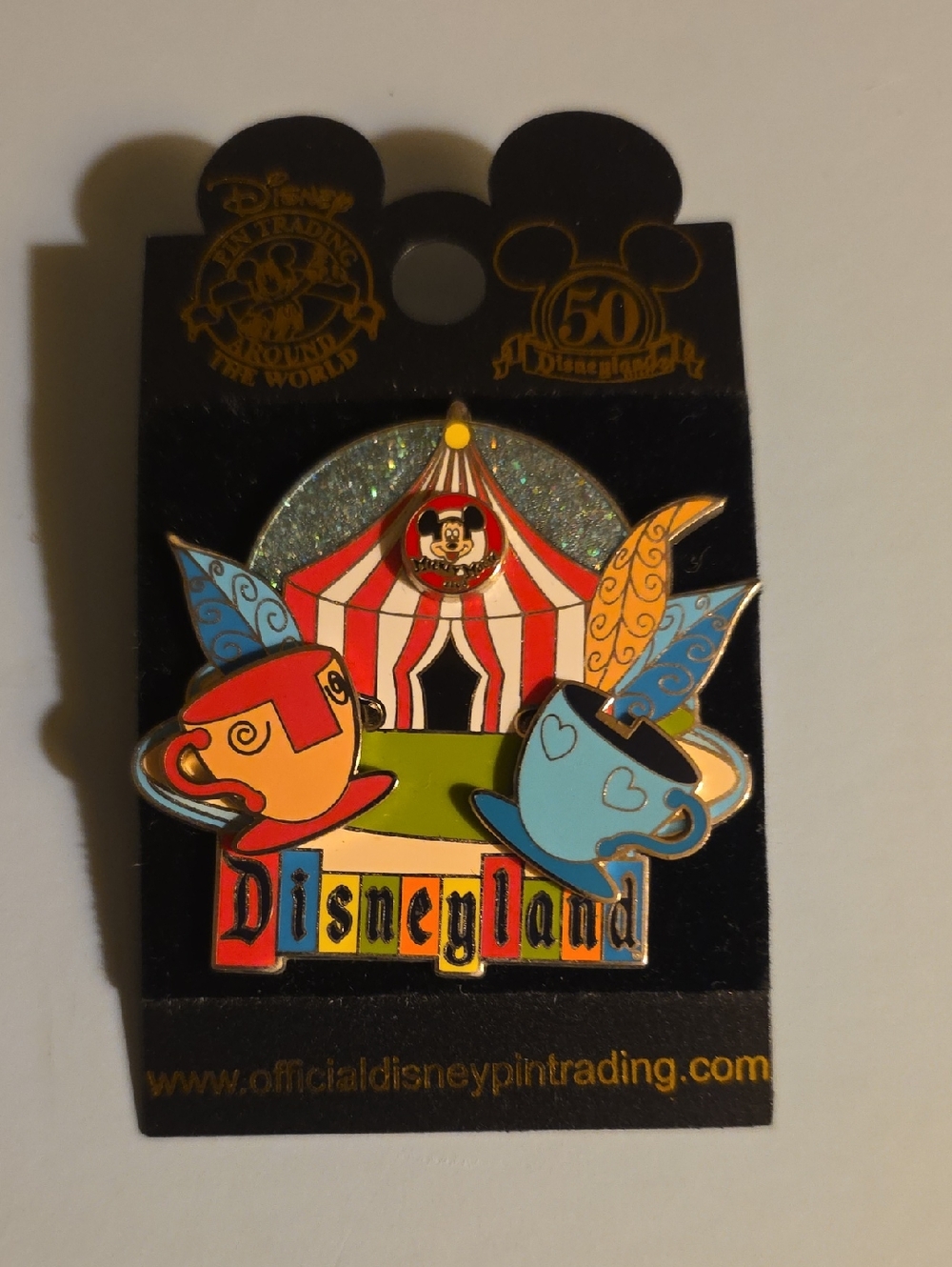 Disney DLR 2005 Disneyland 50th Anniversary Teacups Pin
